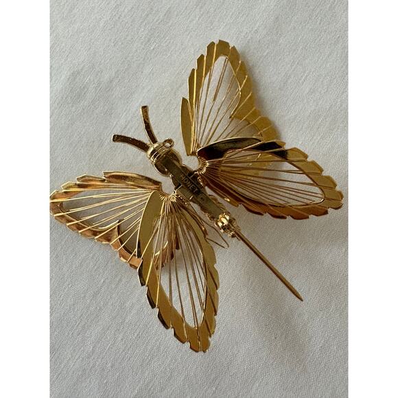 Six 6 Vintage Brooches Pins-Monet-AAi-Others-Rhinestone-Gold Tone-Silver Tone - Picture 3 of 12